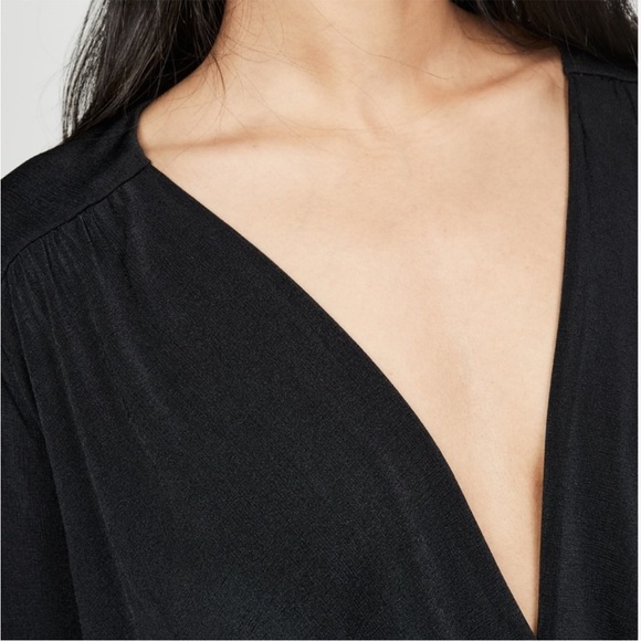 Free People Intimately Turnt Black Wrap Bodysuit - Picture 5 of 9